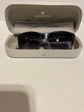Swarovski Black Gradient Aviator Sunglasses